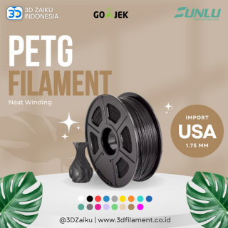 SUNLU 3D Filament PETG Neat Winding Anti Sangkut Bahan Import dari USA - Rainbow
